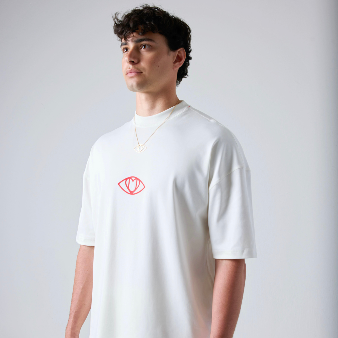 Drop Shoulder Short Sleeve Tee | Off White