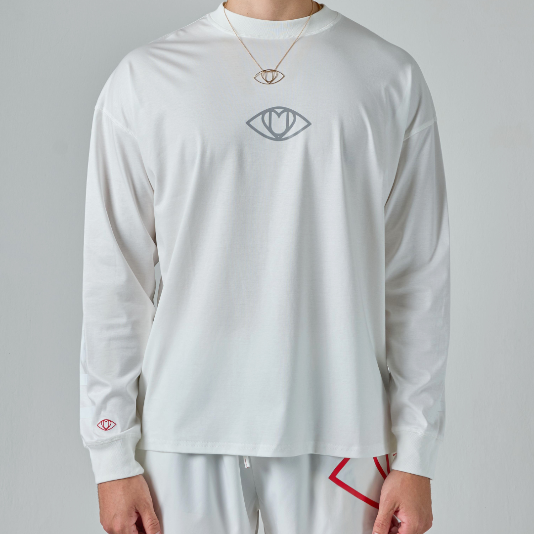 3M Reflective Long Sleeve Tee | White