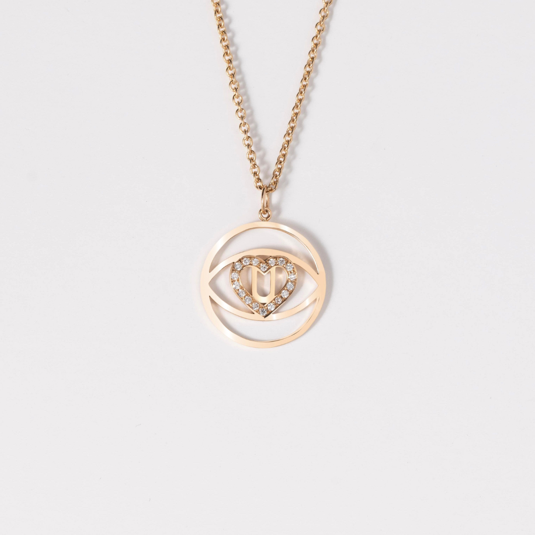 Family Love Necklace | Diamond Heart